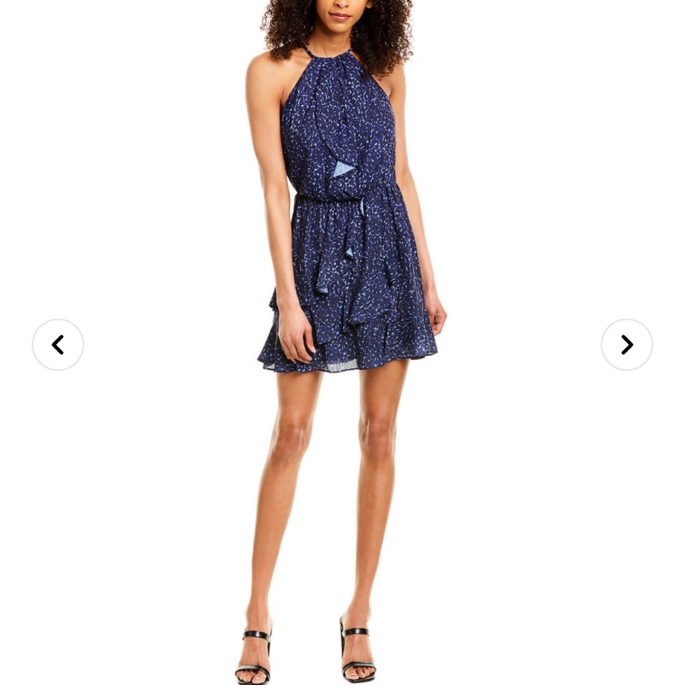 PARKER Sleeveless Ruffle Mini Dress Large
